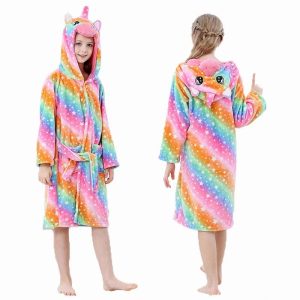 Peignoir Licorne Arc-en-Ciel Multicolore Enfant