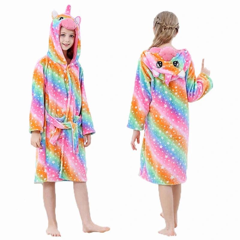 Peignoir Licorne Arc-en-Ciel Multicolore Enfant – Image 2