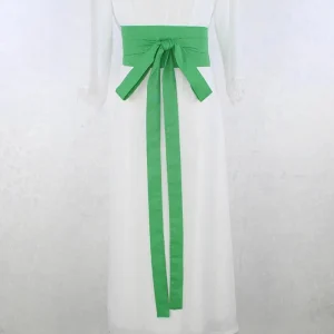 Ceinture Obi Verte Style Japonais Kimono Femme