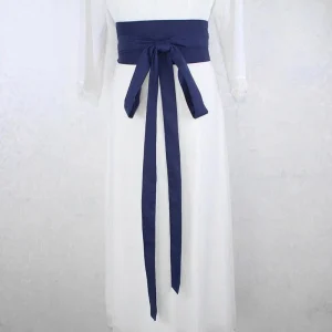 Ceinture Obi Japonaise Bleu Marine - Style Kimono