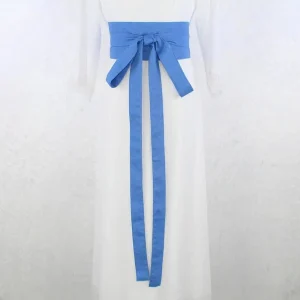 Ceinture Obi Japonaise Bleu Ciel – Kimono Yukata Femme