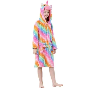 Peignoir Licorne Arc-en-Ciel Enfant Multicolore