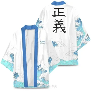 Kimono One Piece Marine Blanc Justice Adulte Unisexe