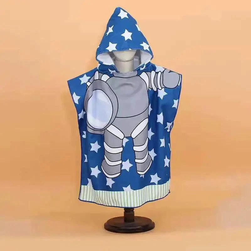 Cape à Capuche Astronaute Bleue Enfant - Étoiles