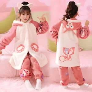 Pyjama Kawaii Enfant Oreilles de Chat Rose Disney