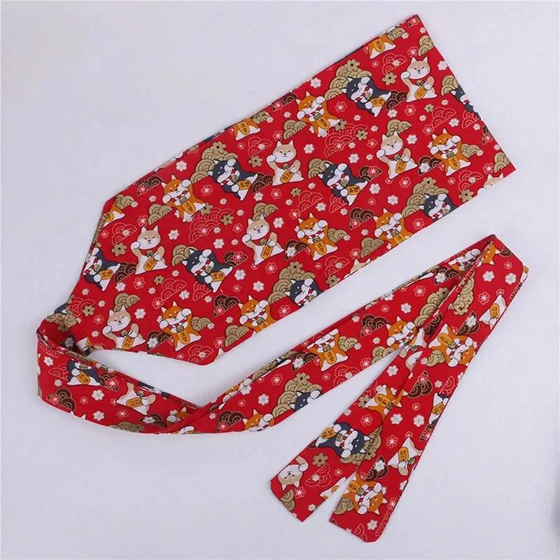 Bandeau Rouge Motif Shiba Inu - Accessoire Cheveux Japonais – Image 2