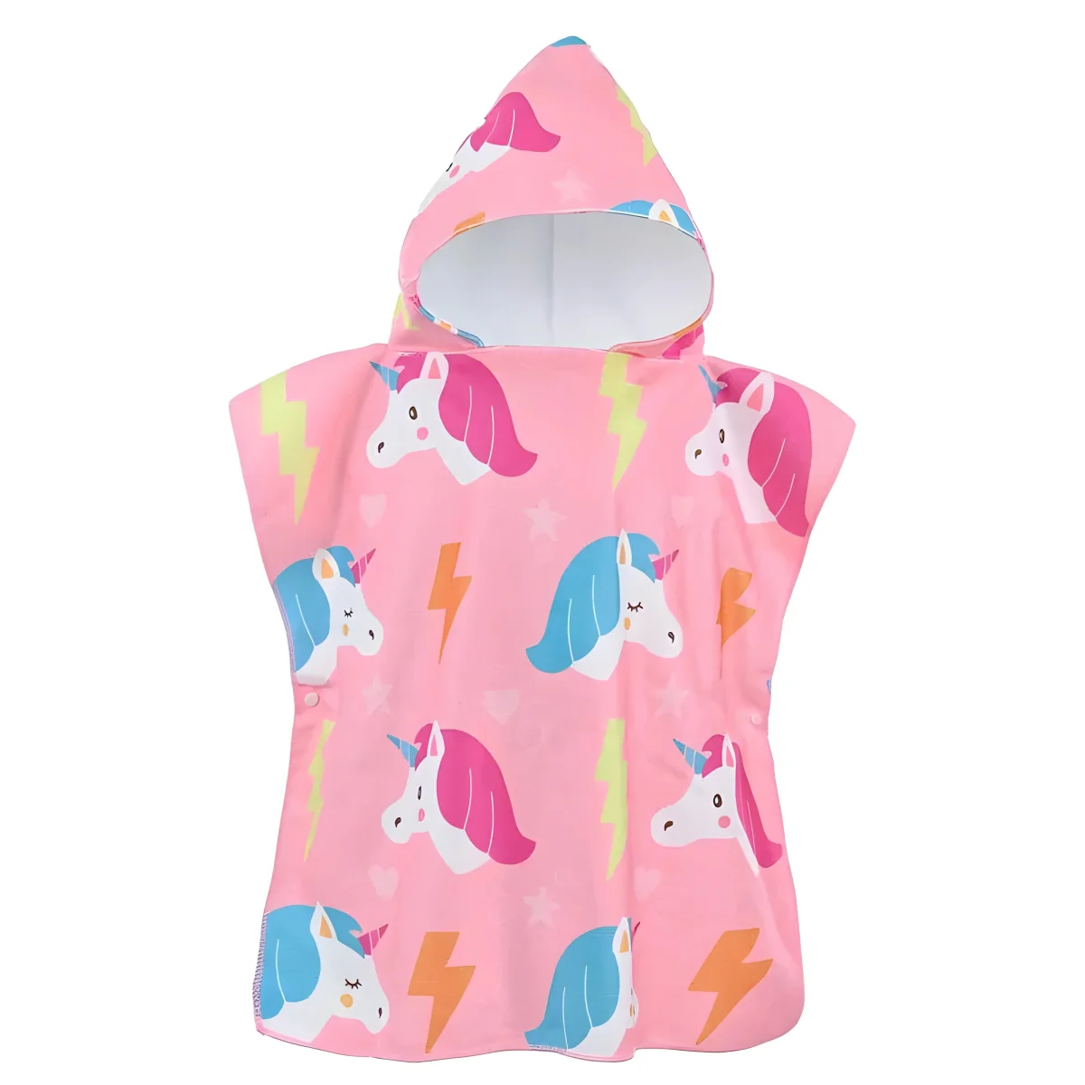 Cape de Bain Licorne Rose à Capuche pour Enfant – Image 2