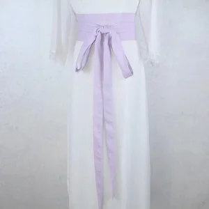 Ceinture Obi Lavande en Lin - Style Japonais Femme
