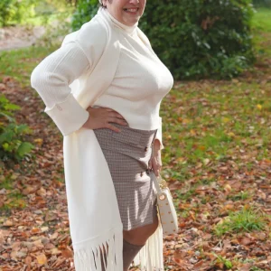 Veste cardigan blanche sans manche