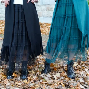 -70% Jupe en tulle vert sapin