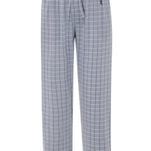 Pantalón Pijama Hombre Largo Algodón Popelín Cuadros - Gris 8973_20