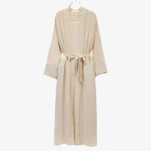 Abaya Kimono 2 Pièces Beige