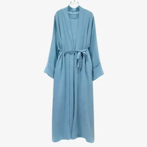 Abaya Kimono 2 Pièces Bleu Ciel