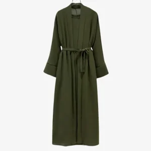 Abaya Kimono 2 Pièces Kaki
