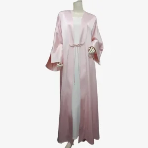 Abaya Kimono En Satin Rose