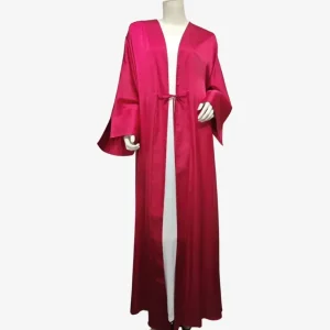 Abaya Kimono En Satin Rouge
