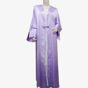 Abaya Kimono En Satin Violet