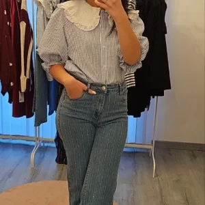 Blouse Tina Femme – Col Claudine & coupe fluide