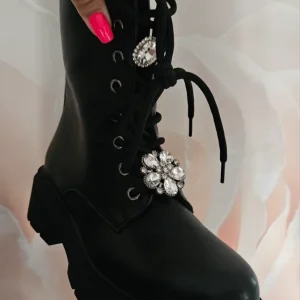 Bottines Bijoux Femme – Bottines élégantes ornées de strass scintillants