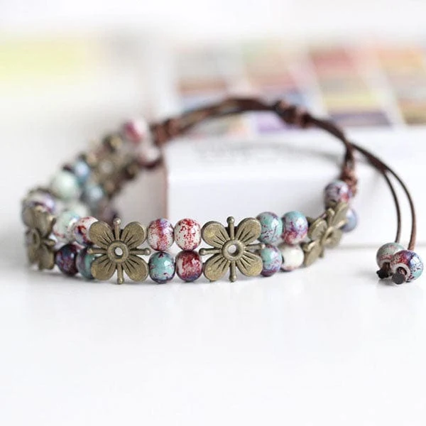 Bracelet japonais fleuri