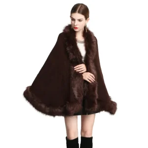 Cape mi-longue femme laine