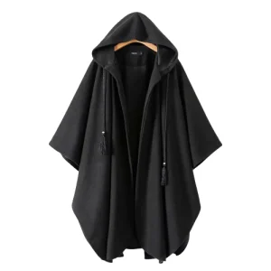 Cape poncho capuche femme