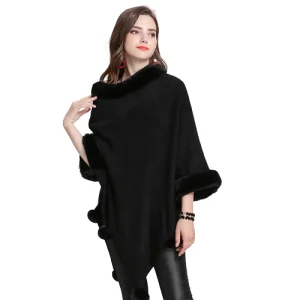 Cape poncho hiver chaud femme