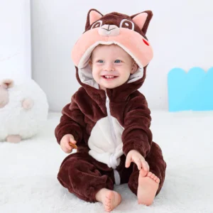 Combinaison Pyjama Écureuil Joufflu Bébé