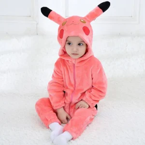 Combinaison Pyjama Pikachu Rose Bébé