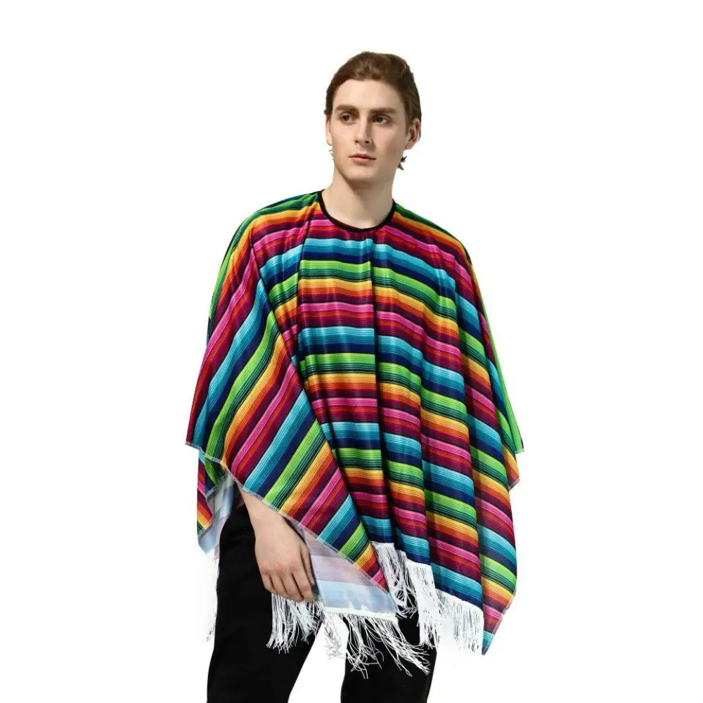 Déguisement homme poncho mexicain – Image 2