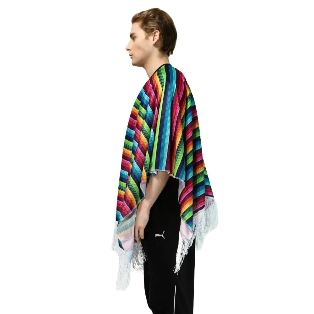 Déguisement homme poncho mexicain – Image 5