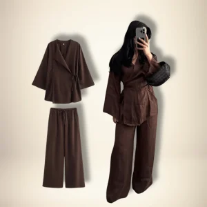 Ensemble kimono pantalon large