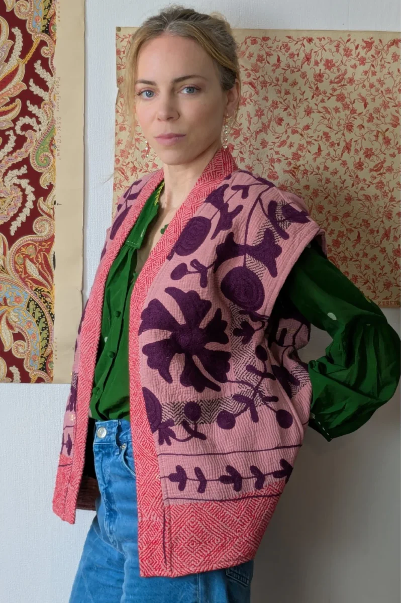 Gilet Kantha Brodé – Image 2