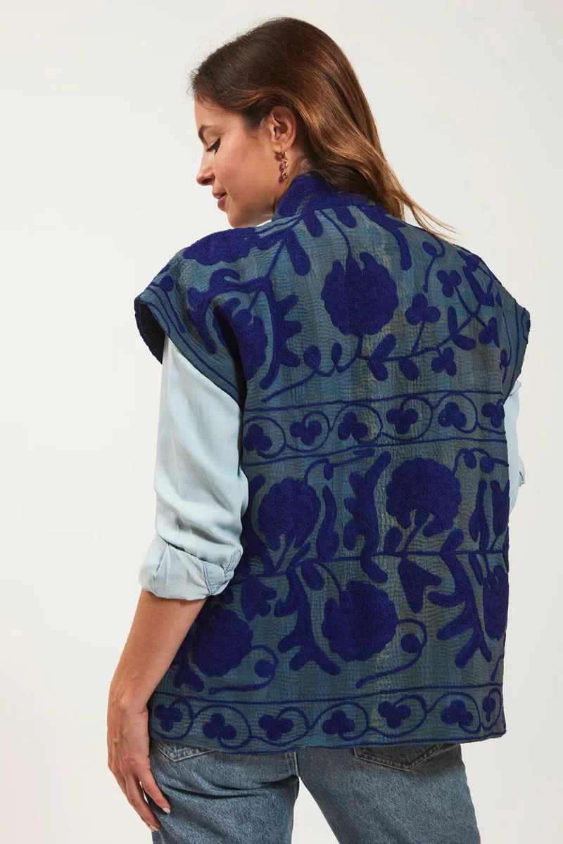 Gilet Kantha Brodé – Image 4