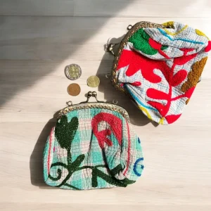 Porte-monnaie Kantha Brodé