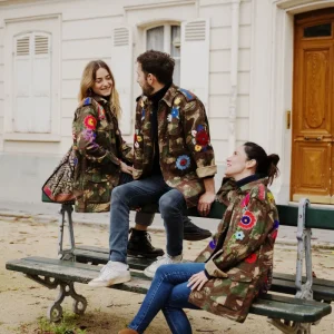 Veste militaire brodée