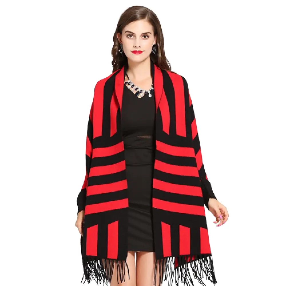 Hiver poncho femme cape – Image 3