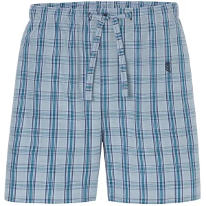 Pantalón Pijama Hombre Corto Algodón Popelín Cuadros - Verde 8502_44