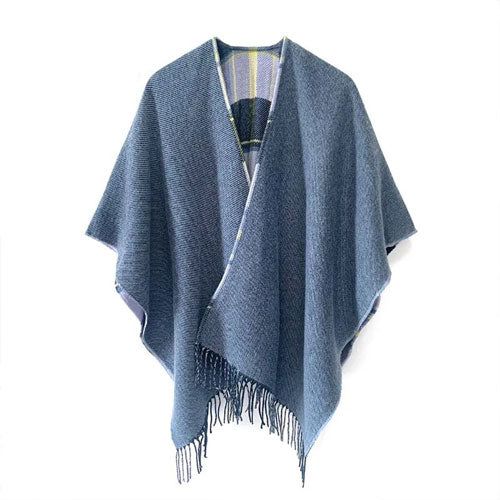 Poncho Réversible Femme Cachemire – Image 3