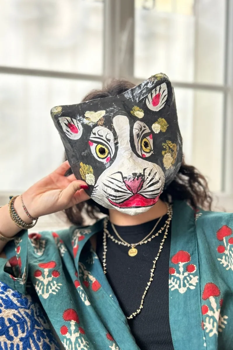 Masque en Papier Mâché Mukhauta – Image 3