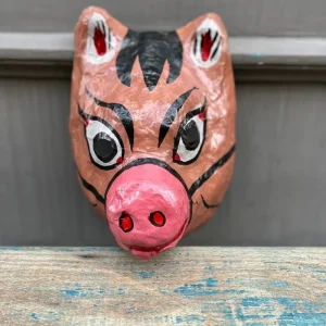 Masque en Papier Mâché Mukhauta