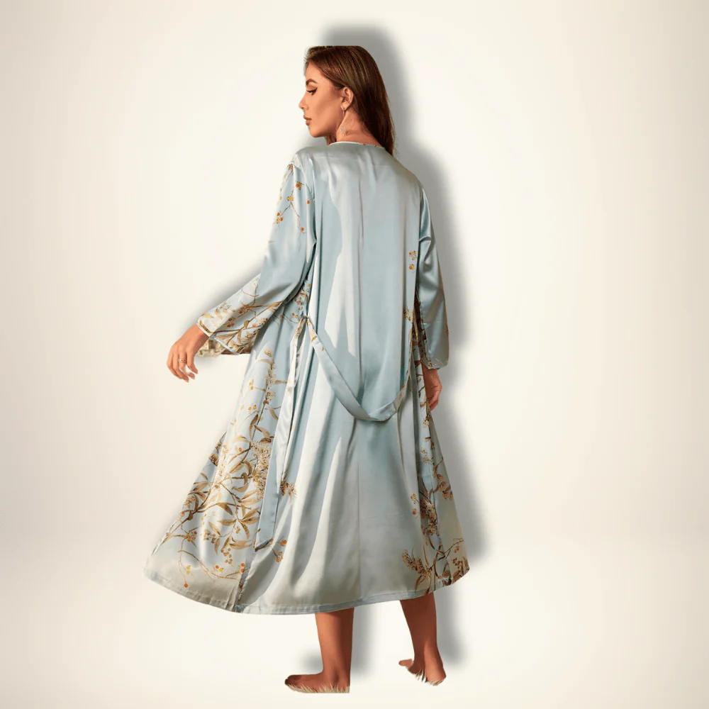 Peignoir kimono femme fleuri – Image 7