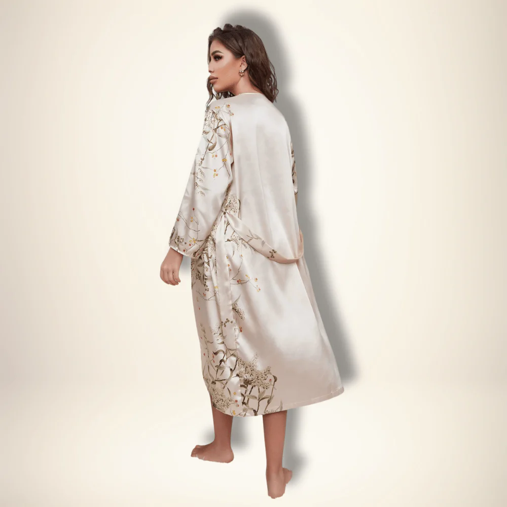 Peignoir kimono femme fleuri – Image 5