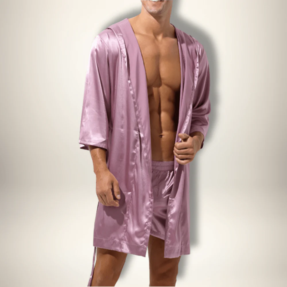 Peignoir kimono homme Uni – Image 5