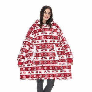 Plaid poncho femme