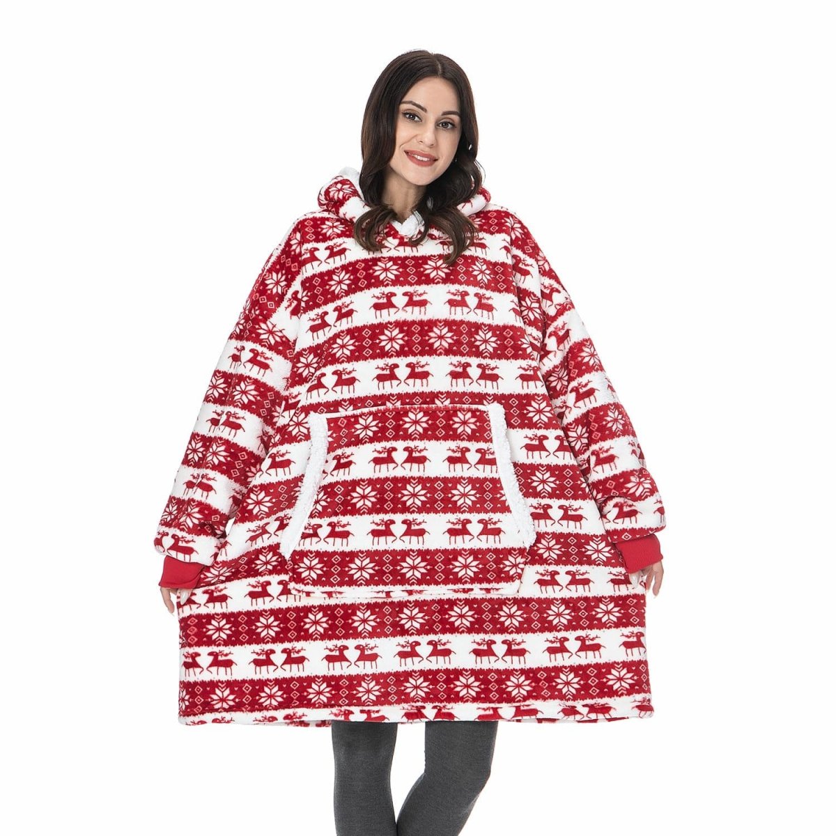 Plaid poncho femme