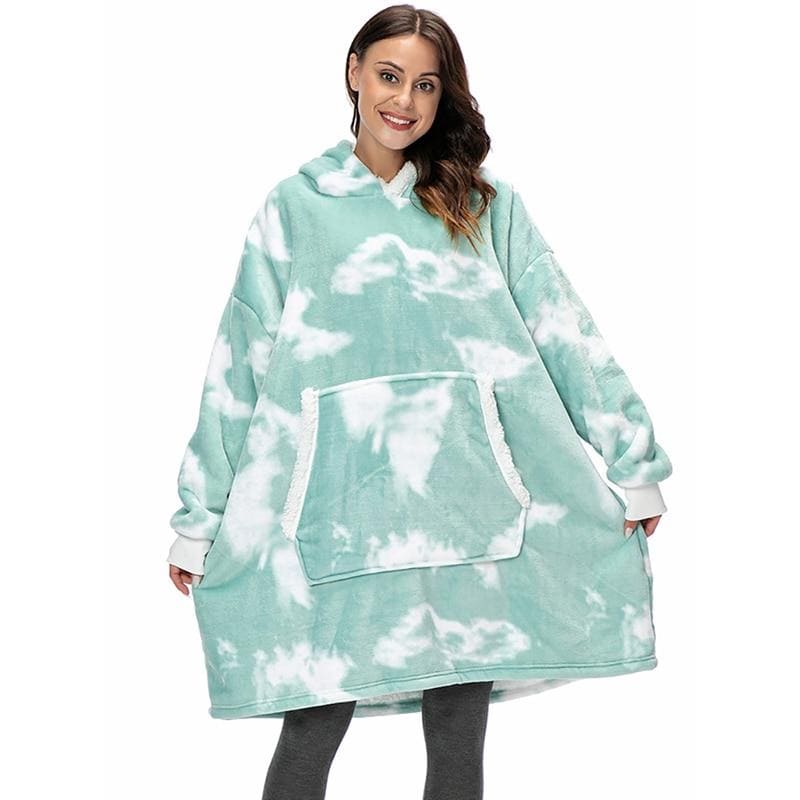 Plaid poncho polaire – Image 2