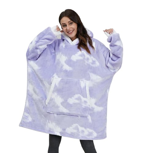 Plaid poncho polaire – Image 5