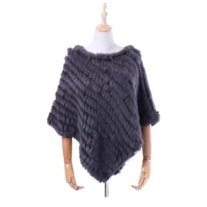 Poncho a tricoter pour femme