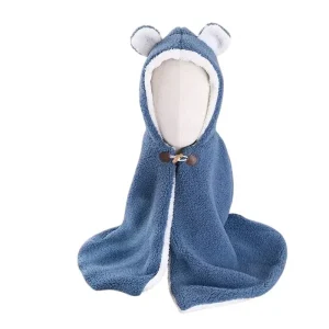 Poncho Bébé Coton à Capuche